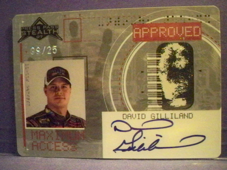 2007 David Gilliland Press Pass stealth Maximum Access Autographs - Image 1 of 1