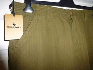 BNWT BELSTAFF CREWMAN MILITARY OLIVE KHAKI TROUSERS JEANS 36 REGULAR RRP £175 - Picture 1 of 11