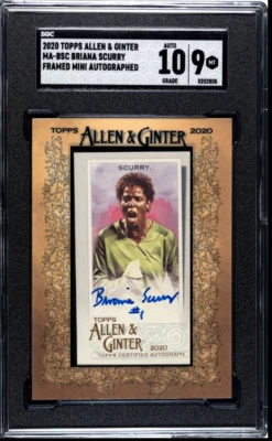Briana Scurry 2020 Topps Allen & Ginter Mini Frame Auto SGC 10/9 - Image 1 of 2