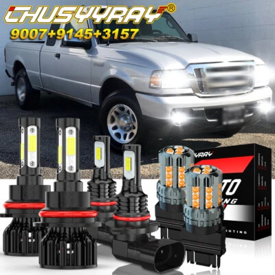 LED Headlights Fog Light Bulbs+Turn Signal Lamp Combo For Ford Ranger 2001-2011 - Image 1 of 4