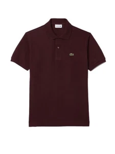 Polo de algodón Lacoste original L.12.12 Petit Piqué para hombre en marrón L1212-51 BZD - Imagen 1 de 1