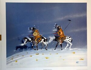 "Warriors Returning"  Lithograph by RANCE HOOD Signed & Numbered   FREE SHIPPING