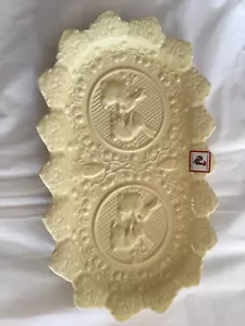 Bordallo Pinheiro Piatto Portogallo Giallo Cavolo Coniglietto Coniglio Vassoio 13x8"-NUOVO - Foto 1 di 4
