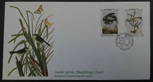 1985 Barbados John Audubon Birds of the World FDC 2 stamps cd Barbados - Picture 1 of 2