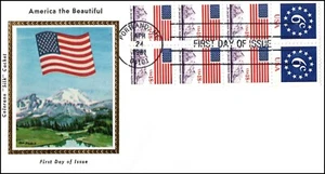 USA FDC - 1981 - 18c & 6c Flag America the Beautiful, Scott # 1893a Colorano - Picture 1 of 1