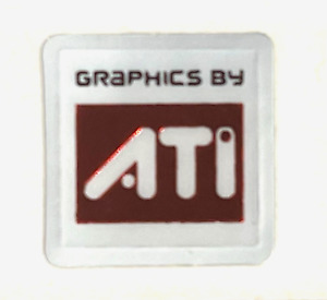 1 pcs Graphics by ATI Label Sticker Logo Decal 15mm x 15mm