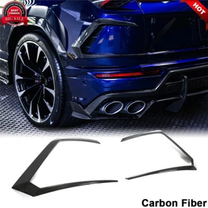For Lamborghini Urus 2018-22 Dry Carbon Fiber Rear Bumper Splitters Canards Fins - Picture 1 of 12