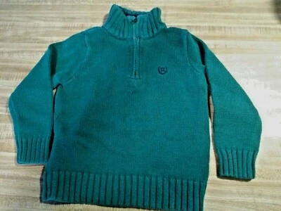 Винтажный Chaps мальчика размер Baby мальчиков 4100% хлопок длинным рукавом зеленый пуловер свитер - Изображение 1 из 2