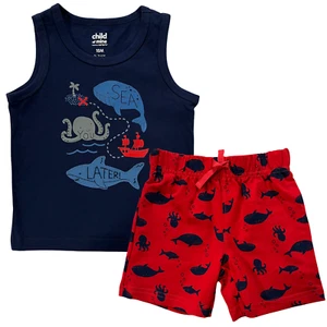 Child of Mine by Carters Baby Boys Tank Top & Shorts Outfit Set Size 0-6 Months - Picture 1 of 5