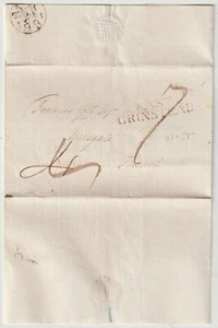 1798 RR 2/LINE EAST GRINSTEAD & LONDON 'D' OUTSIDE RIM LETTER BRETON? TO MARGATE - Picture 1 of 4