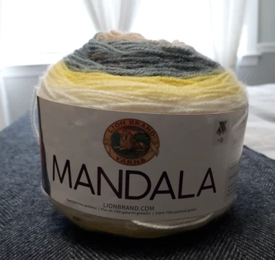 Lion Brand Mandala Yarn Cake 525 206 0417 Genie 590 Yards 100% Acrylic Free Ship - Image 1 of 3