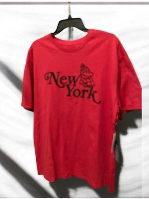 Men's Large New York Peanuts Woodstock RED with Embroidered Black T Shirt New - Image 1 of 3