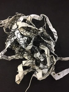 Volleyball Net 32'x3'x4" White Lining Black Netting Net Only, No Poles See Desc. - Picture 1 of 8