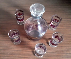 Likör-Set, 1 Flasche, 6 Gläser - Bild 1 von 2