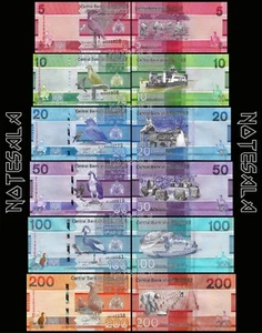 GAMBIA SET 6 Pcs 5, 10, 20, 50, 100 & 200 DALASIS 2020/2023 PICK-37 to P-42 UNC - Picture 1 of 1