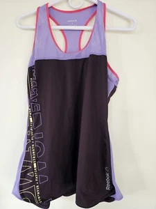 Canotta Reebok Donna Racer Back Viola Marrone Taglia Large Corsa Atletica - Foto 1 di 10