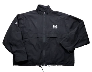 VTG Ping Golf Windbreaker Jacket Men's Medium Black HP Computer 100% Polyester - Picture 1 of 14