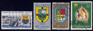 1961 Colombia SC# 731-736 - View of Cucuta and Arms - 4 Different Stamps - Used - Picture 1 of 2