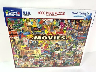 The Movies 1000 Piece Jigsaw Puzzle White Mountain USA New in box - SEALED - Image 1 of 4