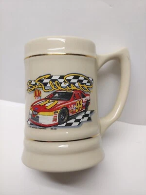 Bill Elliot Beer Stein Mug 1997 McDonald's NOS NASCAR Vintage Hunter Ceramic - Image 1 of 4