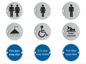 Door Sign Male Female Unisex Toilet Fire Disabled Shower, Baby Change Facilities - Picture 1 of 19
