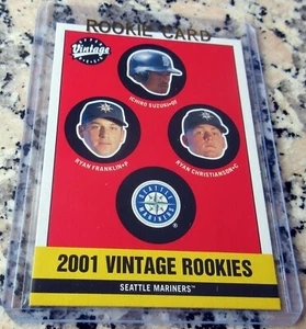 ICHIRO SUZUKI 2001 Upper Deck Vintage Rookie Card RC Mariners HOF 4367 Hits $$$ - Picture 1 of 2