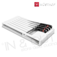 Porta coltelli da cucina per cassetto ceppo portacoltelli bianco Wusthof