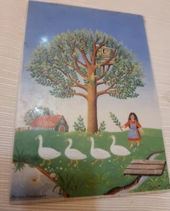 L@@k!! Vintage Villeroy & Boch Monika Cronshagen Keramik Postkarte Kunst Fliese 4 x 5 - Bild 1 von 6