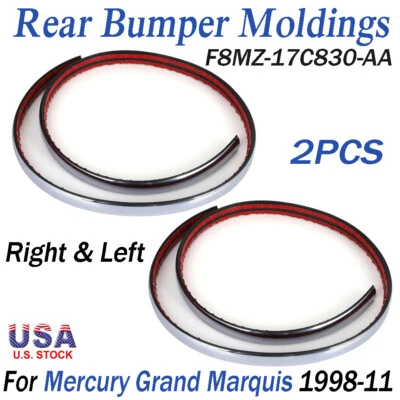 Cubierta de parachoques moldura trasera lado derecho o derecho para Mercury Grand Marquis 1998-2011 EE. UU. Foto 1 de 4