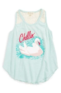 Tucker+Tate Lace Racerback Tank Top Girls Size M 8/10 NWT Green - Picture 1 of 9