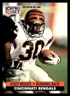 1991 Pro Set #467 Ickey Woods Cincinnati Bengals Football Card EX - Image 1 of 2