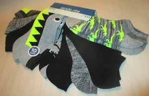 New Lot of 10 Pair Stride Rite Boys 8-9.5 Colorful Cushion Comfort No Show Socks - Picture 1 of 6