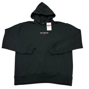 Sudadera con capucha polar Air Jordan Activewear Wordmark Chicago para hombre talla grande negra nueva - Imagen 1 de 7