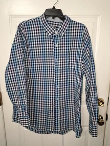 Izod Premium Essentials Plaid Men’s XXL Long Sleeve Button Down Shirt Pastels - Picture 1 of 5