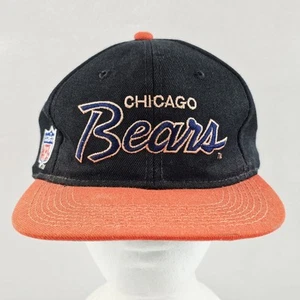NFL Chicago Bears Hat Cap Mens Snapback Sports Specialties Wool Script 90s Vtg - Picture 1 of 16