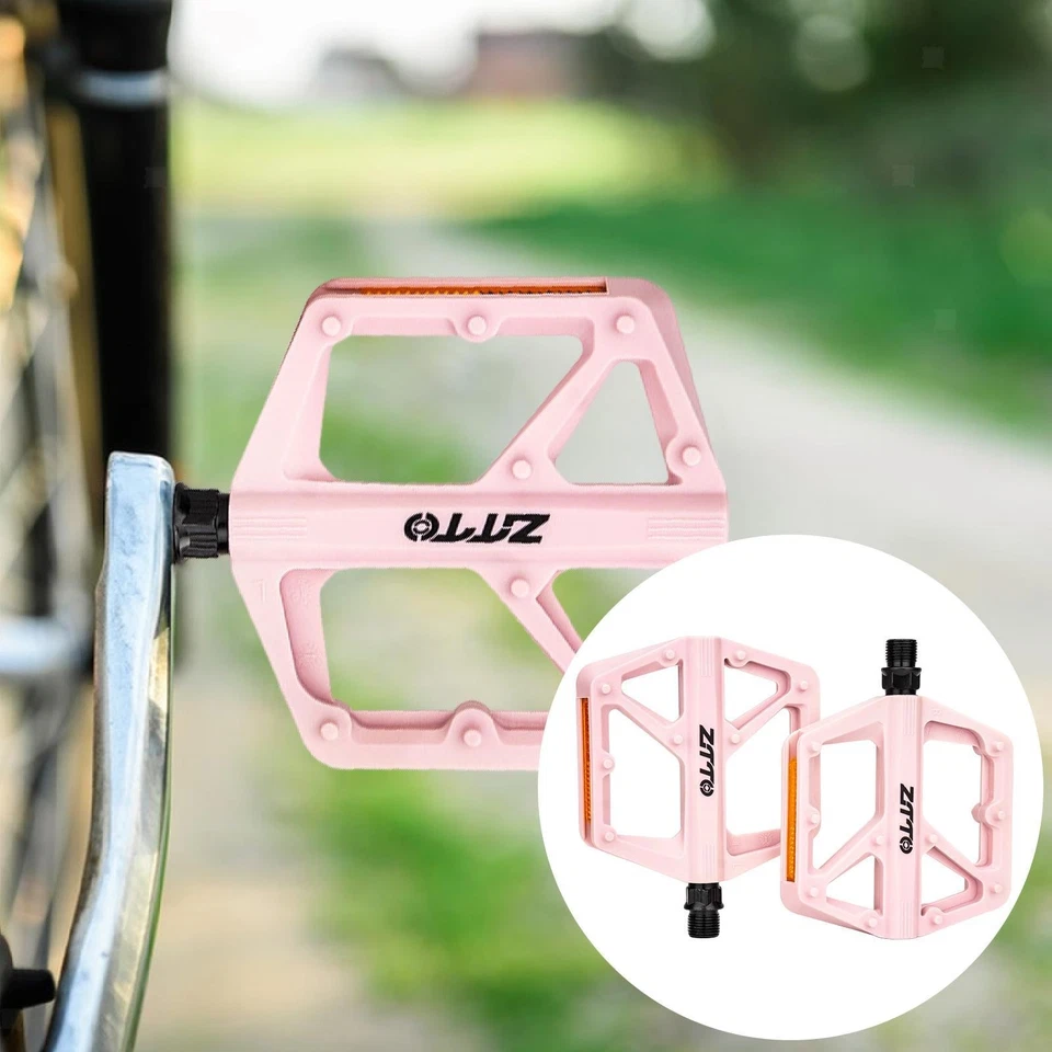 2x Bike Pedals Bicycle Pedals Sleek Maintenance Lightweight Reliable Replaces - Image 1 of 1