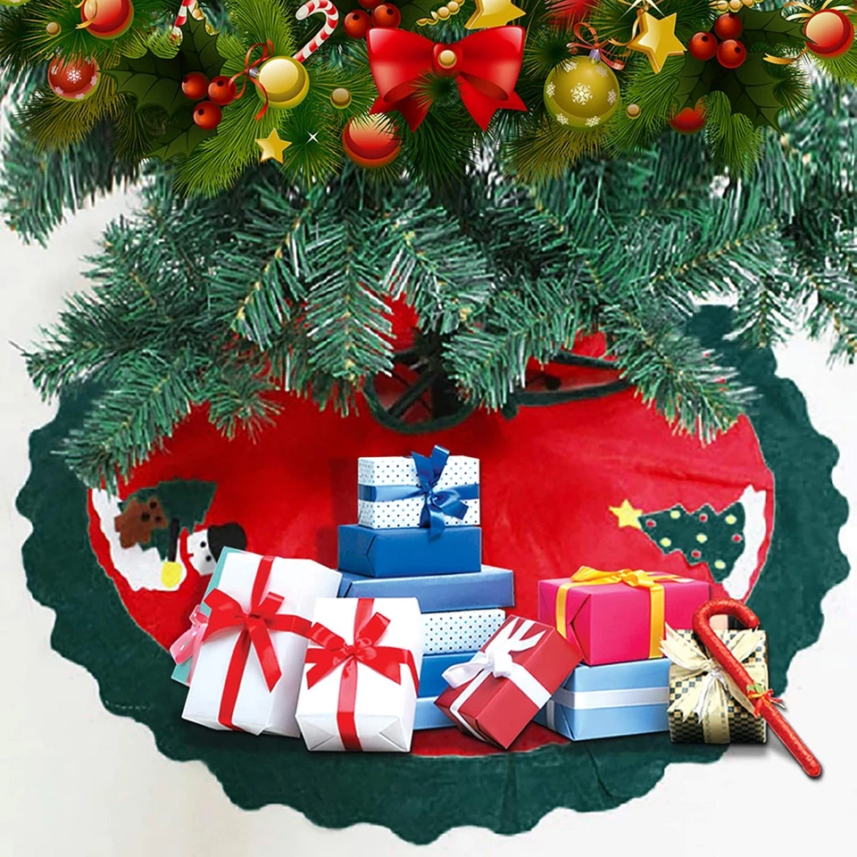 Uten 90 Cm Albero Di Natale Grembiule Gonna Chic Pratico Creativo Durevole Albe