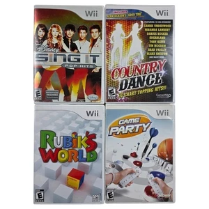 Disney Sing It, Country Dance, Rubik's World, Game Party Wii Video Game Lot of 4 - Picture 1 of 5
