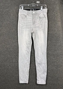 White House Black Market Skinny Jeans Essential Slimmer Womens 6 Gray High Rise - Picture 1 of 8