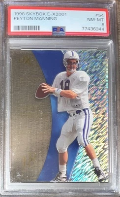 1998 Peyton Manning RC 新秀 Skybox E-X2001 PSA 8 NM-MT 54 美人! — 第 1/3 张图片