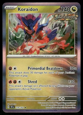 Koraidon 119/162 Rare Holo SV05: Temporal Forces NM - Image 1 of 2