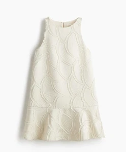 H&M Etuikleid creme Jacquardgewebe S Gr. M - Bild 1 von 9