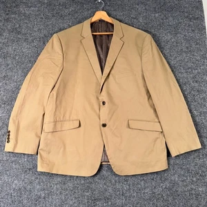 Madison Modern Fit Mens 50R XXL Sport Coat Blazer Jacket Beige Cotton Preppy Old - Picture 1 of 10