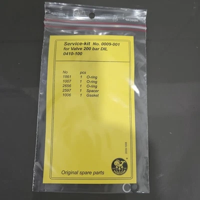 Genuine Poseidon  Scuba  200 Bar Dil Cylinder Valve Service Kit No. 0009-001 - Image 1 of 2