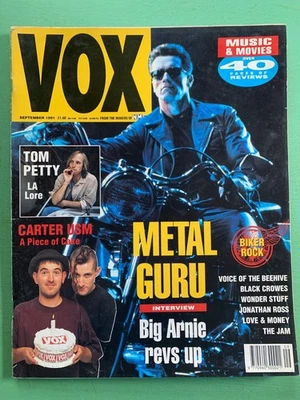 VOX 09-1991 Arnold Schwarzenegger Carter USM Tom Petty Wonder Stuff Black Crowes - Image 1 of 2