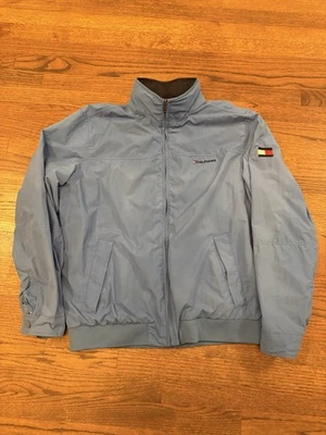Tommy Hilfiger Mens Windbreaker Light Weight Jacket Hooded Blue XL Nice! - Image 1 of 4