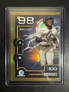 Yophery Rodriguez 2025 Topps Bowman Scouts Top 100 Gold /50 #BTP-98 - Picture 1 of 6