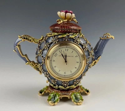 Reloj y caja de baratijas Jay Strongwater Tetera Foto 1 de 4