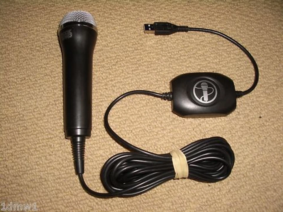 PLAYSTATION 3 PS3 WII XBOX 360 OFFICIAL ROCK BAND WIRED USB MICROPHONE Logitech - Image 1 of 1