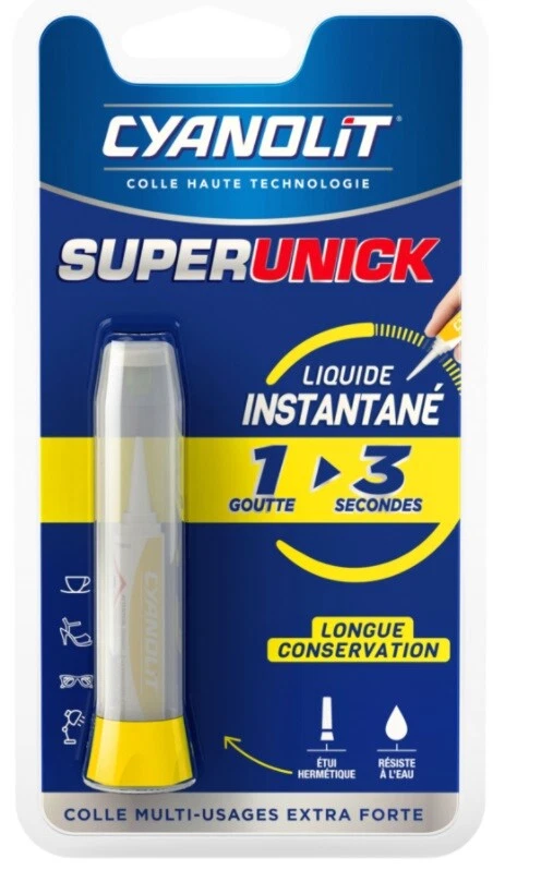 COLLE INVISIBLE MULTI USAGE EXTRA FORTE INSTANTANÉ LONG CONSERVATION CYANOLITE